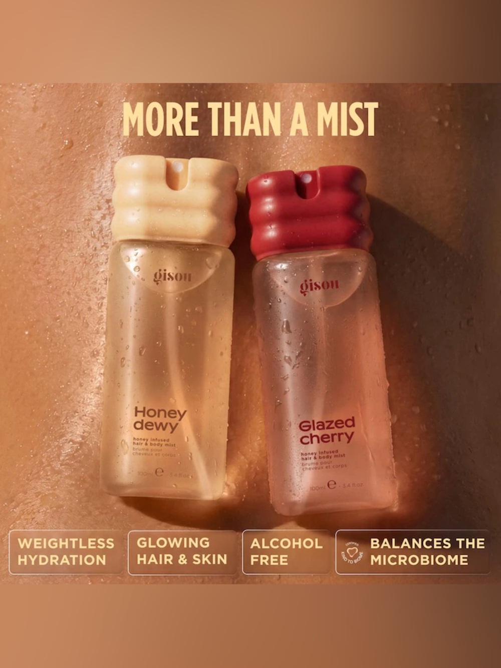 Gisou Glazed Cherry & Honey Dewy Hair + Body Mist Duo (New) - Picture 5 of 5